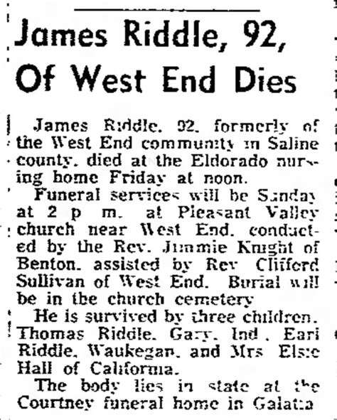 James Riddle Obituary