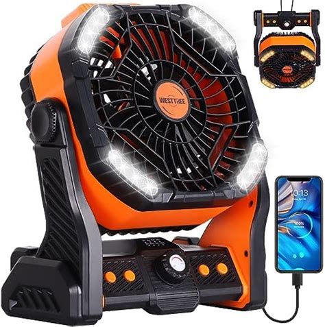 Amazon Geek Aire Portable Camping Fan With Lights Mah