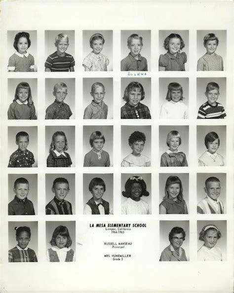 La Messa Elementary School Grade 3 In 196465 Lompoc Ca Photographs
