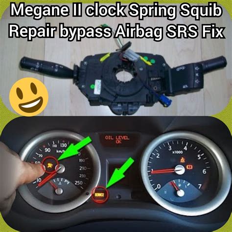 RENAULT CLIO Mk3 CLOCK SPRING AIRBAG SQUIB SRS Bypass Repair Fix DF071