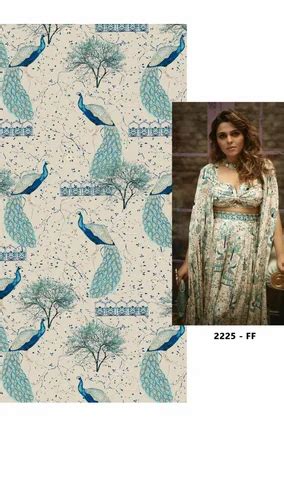 Polyester New Satin Jari Digital Printed Fabric Multicolour At Rs 120