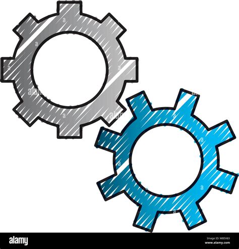 Zahnr Der Mechanische Zahnrad Arbeit Symbol Stock Vektorgrafik Alamy