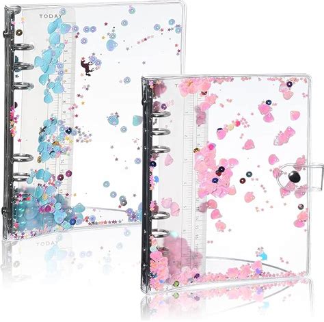 Newest 2 Pieces A5 Refillable Binder Covers Pvc Round Ring