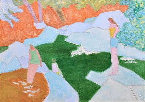 Sally Avery Bathers At Rocky Stream 1979 MutualArt