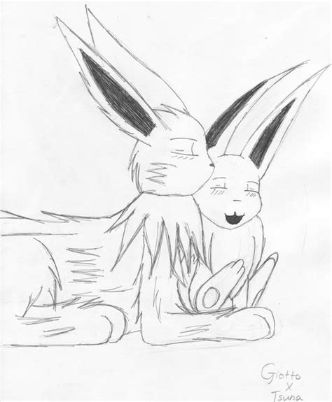 A Jolteon and His Eevee by angelofdeath234 on DeviantArt