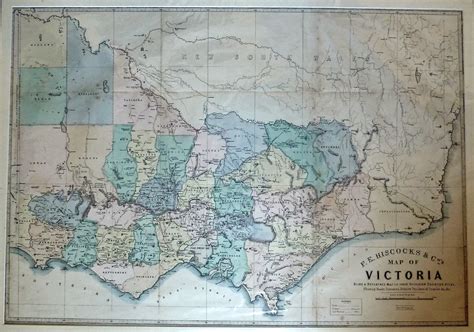 Antique Map - Map of Victoria by Hiscock c.1874 Ref No. 238-003 ...