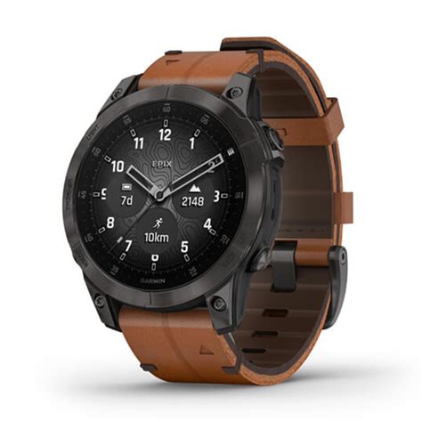 Buy Garmin Epix Gen Sapphire Black Titanium With Chestnut Leather