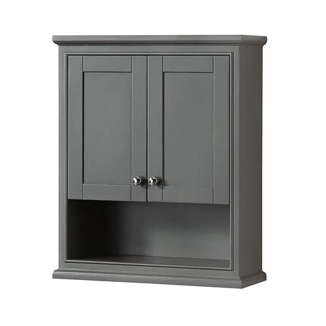 Wyndham Collection Deborah Bathroom Wall Mounted Storage Cabinet In