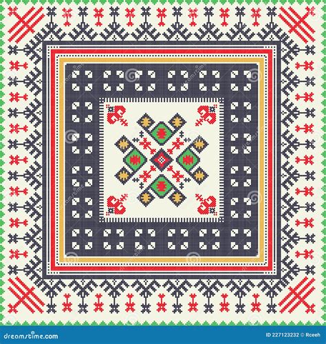 Georgian Embroidery Pattern 2 Stock Vector Illustration Of Ornament