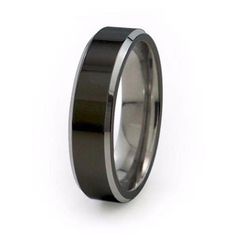 Black Titanium Wedding Rings | Titanium Rings