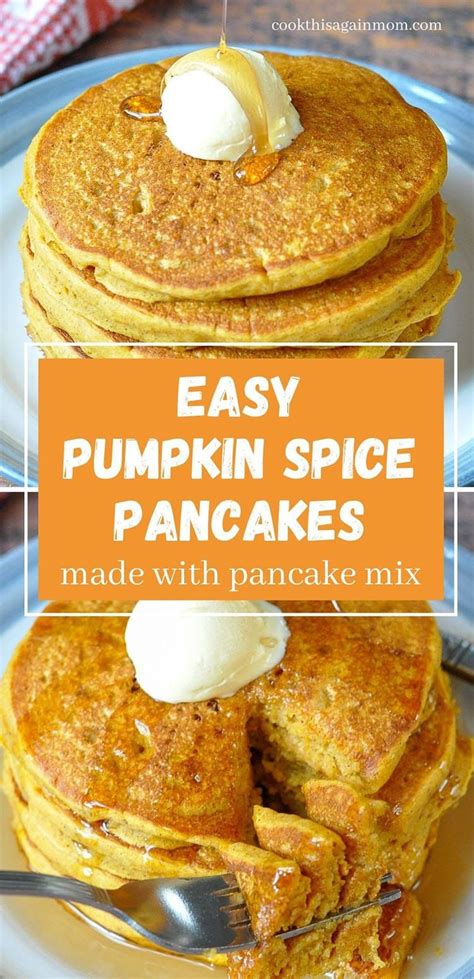 Easy Pumpkin Pancakes W Pancake Mix In Pumpkin Pancakes Easy