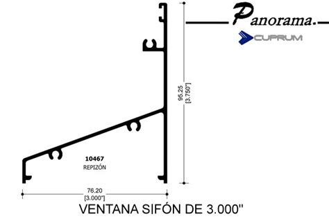 Insumo Cuprum Panorama Ventana Sifón De 3000 Repizón 10467