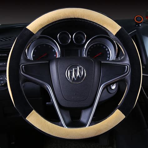 Aliexpress Buy Leather With Flannel Car Steering Wheel Cover Non