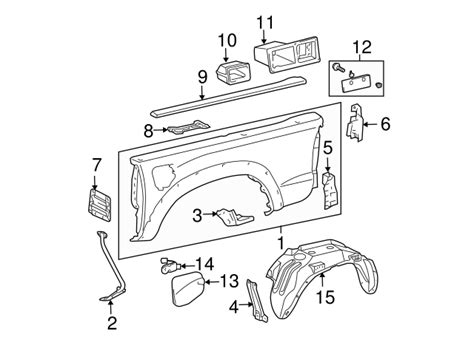 2005 2015 Toyota Tacoma Fuel Door 77305 04904 Toyota Parts Source