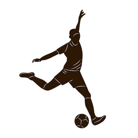 Premium Vector Football Player Silhouette On White Background Vector