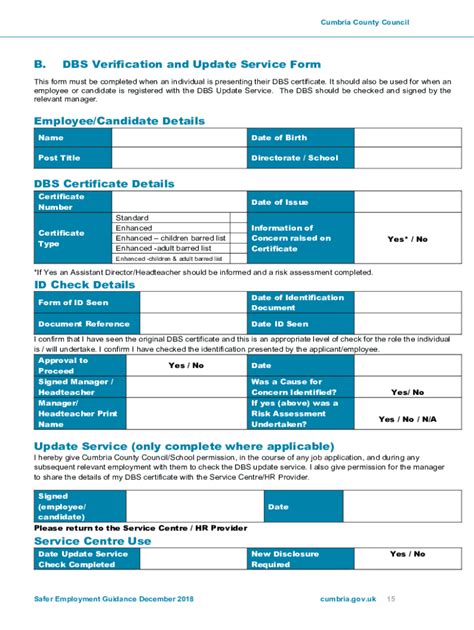 Fillable Online Guide To The Disclosure And Barring Service Dbs