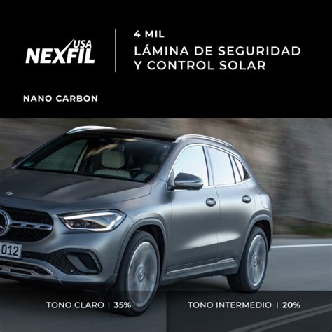 Lamina Seguridad Nexfil 20 Nano Carbon Premium Para Camioneta ML Center