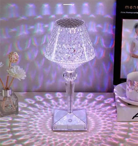 An Outstanding Lamp Led Crystal Table Lamp Rose Light Projector