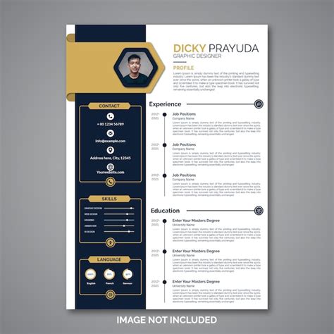 Premium Vector Professional Curriculum Vitae Template