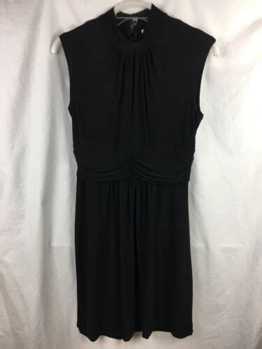 Dressbarn Womens Dress Sleeveless Keyhole Neck Size Black B N Ebay