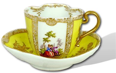 Proantic Meissen Porcelain Cup And Saucer Ep Th