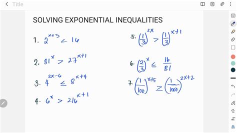 Solving Exponential Inequality Grade 11 General Mathematics YouTube