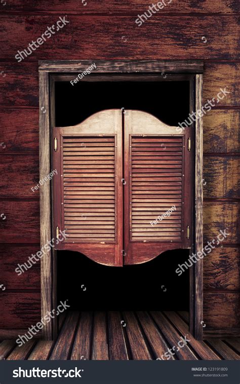 Old Western Swinging Saloon Doors Stock Photo 123191809 - Shutterstock