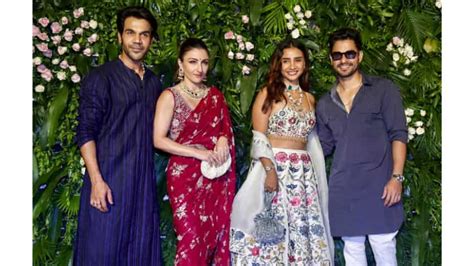 Photos Diwali 2022 Ananya Pandey Vaani Kapoor Varun Dhawan Rajkummar Rao Attend Kriti