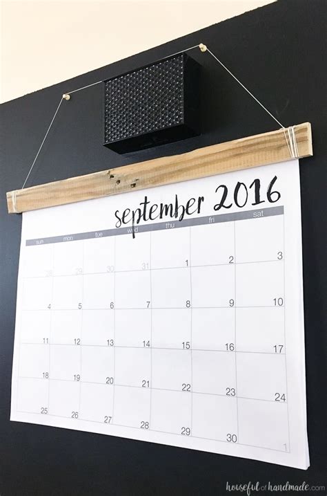 Diy Giant Rustic Wall Calendar With Printable A Houseful Of Handmade