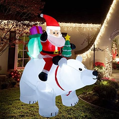 Dr Dudu 6 Ft Christmas Inflatable Santa Claus With Polar