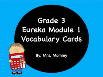 Eureka Math Engage New York Vocabulary Cards 3rd Grade Module 1 By