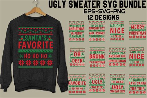 Ugly Sweater Svg Bundle Graphic By Creativekhadiza Creative Fabrica