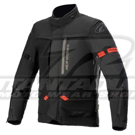 Giacca Moto Alpinestars Altamira Gore Tex Nero Rosso Vivace