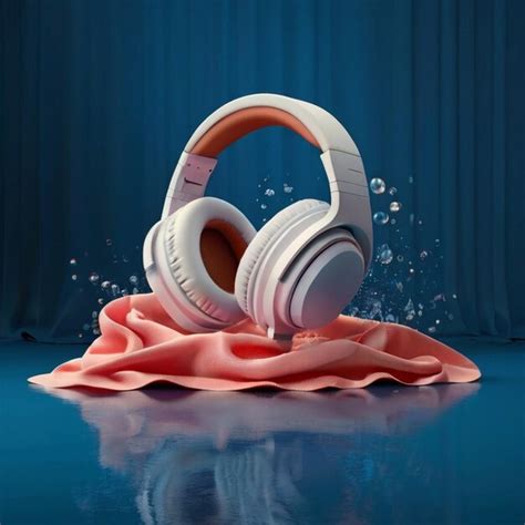 Premium Photo 3d Illustration Of Over Ear Headphones Displayed In