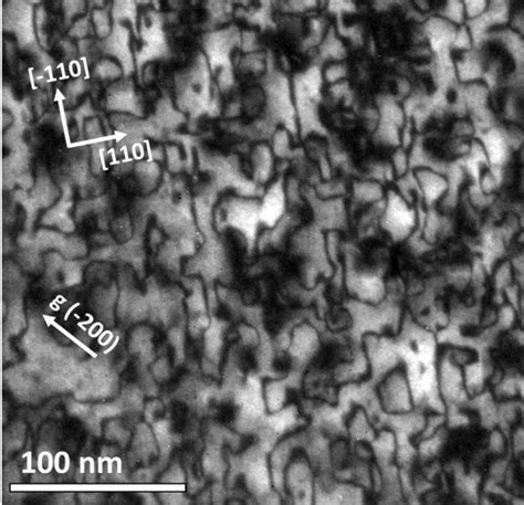 Plan View TEM Micrograph Selecting The 200 Reflection Sample 20 Nm