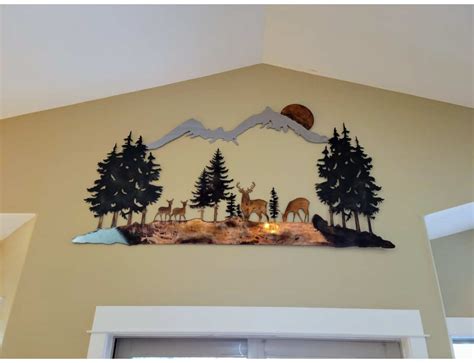 Mountain Moon Wall Art - Sunriver Metal Works customizes decor