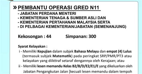 Tugas Pembantu Operasi Gred N11 - maeul web