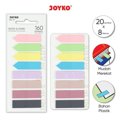 Jual Index Mark Joyko Im Plastik Sticky Notes Memo Penanda Pembatas