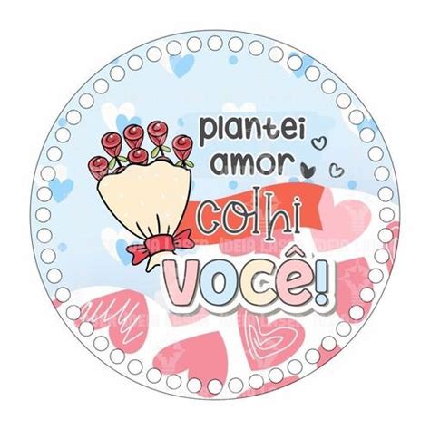 Comprar Base Mdf Fio De Malha Croch Redonda Estampada Plantei Amor