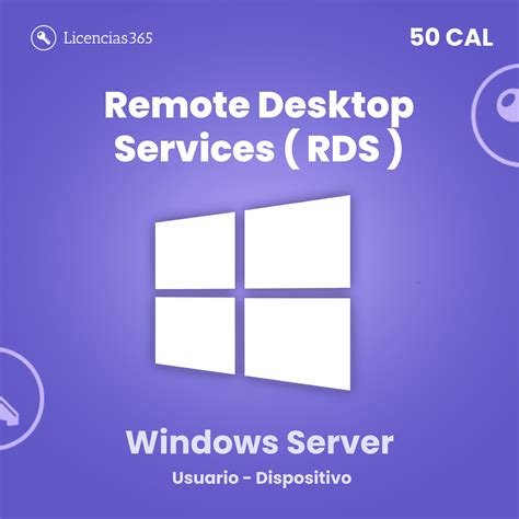 Microsoft Server Remote Desktop Services Rds 50 Cal Licencias 365