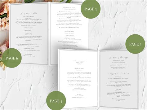 Catholic Wedding Mass Program Booklet Full Mass Bifold Etsy Australia