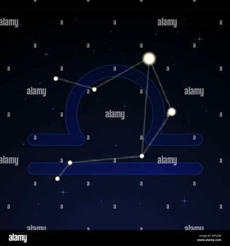 Libra The Scales Constellation And Zodiac Sign On The Starry Night