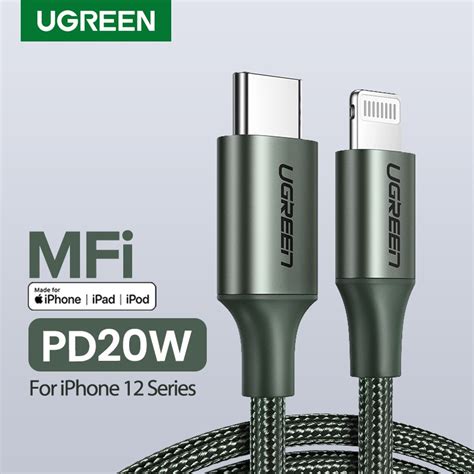 Ugreen MFi USB C To Lightning IPhone Charger Cable For IPhone 12 Mini