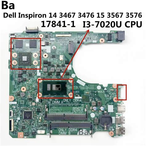 For Dell Inspiron 14 3467 3476 15 3567 3576 Laptop Motherboard 17841 1