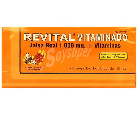 Revital Complemento Alimenticio Con Jalea Real Vitaminas Y Hierro 20