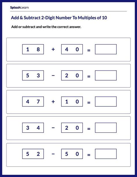 Subtract Multiples Of 10