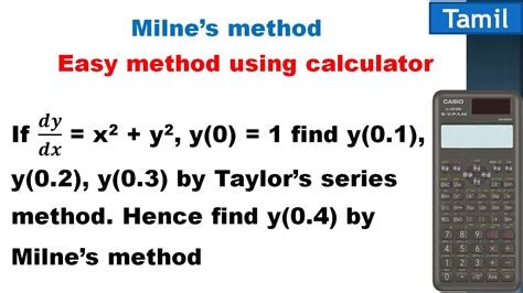 Snm Ma3251 Milnes Predictor Corrector Method Easy Method Using