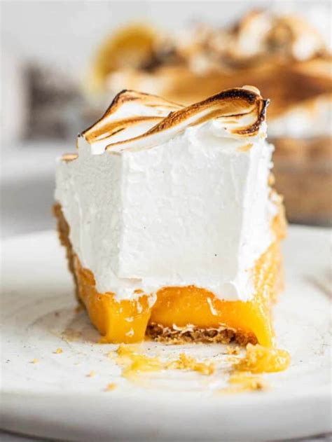 Lemon Meringue Pie with Graham Cracker Crust - Baking With Butter