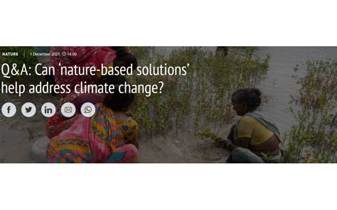 Can ‘nature Based Solutions Help Address Climate Change Networknature