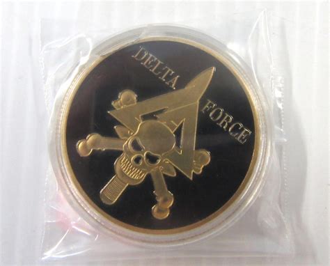 Lot Navy Delta Force Challenge Coin In Case